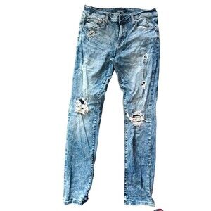 Aeropostale Jeans Men's Size 31/32 Slim Straight Denim Distressed
